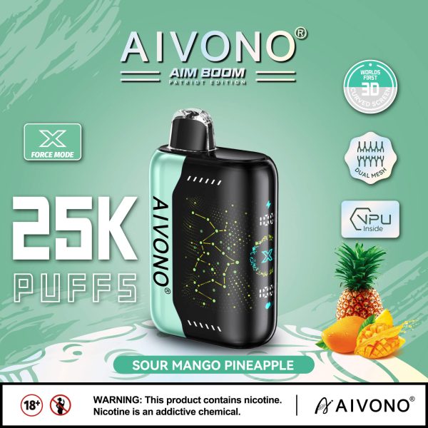Aivono Aim Boom 25000 Disposable Vape Pen | 25000 Puffs | 28ml E-Liquid | 650mAh Battery | 10 Flavors - Image 6