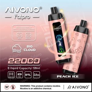 Aivono Aim Fatpro 22000 Puffs Rechargeable E-Cigarette | 28ml E-Liquid | 600mAh Battery | Type-C Charging | Multiple Nicotine Levels