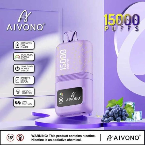 Aivono Aim Magic 15000 - High-Performance Vape with 15,000 Puffs and 24ml E-liquid Capacity - Image 4
