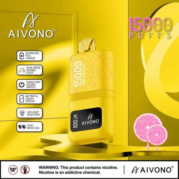 Aivono Aim Magic 15000 - High-Performance Vape with 15,000 Puffs and 24ml E-liquid Capacity - Image 3