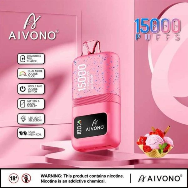 Aivono Aim Magic 15000 - High-Performance Vape with 15,000 Puffs and 24ml E-liquid Capacity - Image 5