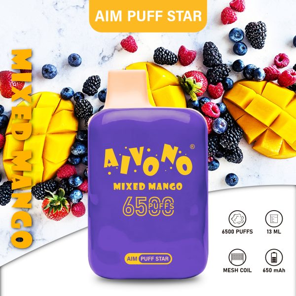 Aivono Aim Puffstar 6500 - 6500 Puffs Disposable Vape with 13ml E-Liquid - Image 4