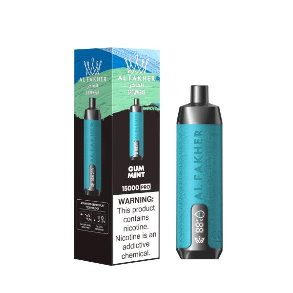AlFakher Crown Bar 15000 Pro Disposable Vape - 22ml E-liquid, 15000 Puffs, USB-C Rechargeable - Image 5