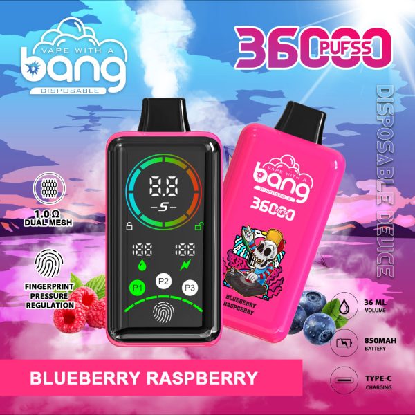 Bang 36000 Large Screen - 36,000 Puffs, 36ml E-Liquid, 850mAh Battery, Type C, 0%/2%/3%/5% Nicotine - Image 4