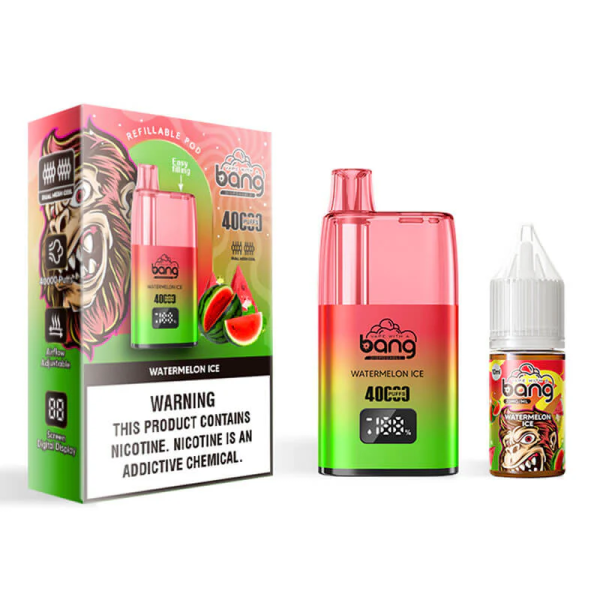 Bang 40000 Refillable E-Cigarette with 40,000 Puffs, 10ml E-liquid, 650mAh Battery, and 2% Nicotine - Open Refillable Design