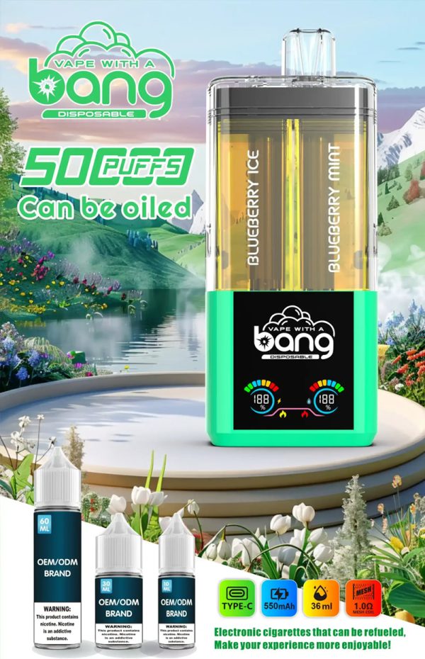Bang 50000 Disposable Vape - Up to 50,000 Puffs, 12 Flavors, 650mAh Battery, 36mL E-liquid - Image 3