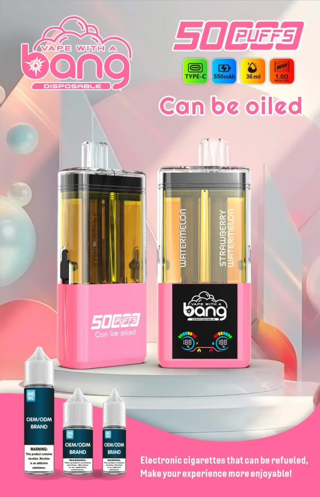 Bang 50000 Disposable Vape - Up to 50,000 Puffs, 12 Flavors, 650mAh Battery, 36mL E-liquid