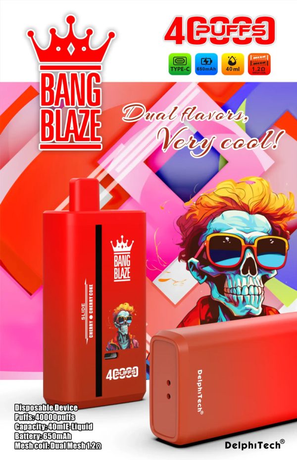 Bang Blaze 40000 Puffs 12 Flavors Disposable Vape - 40ml E-Liquid, 650mAh Battery, Type-C Charging - Image 6