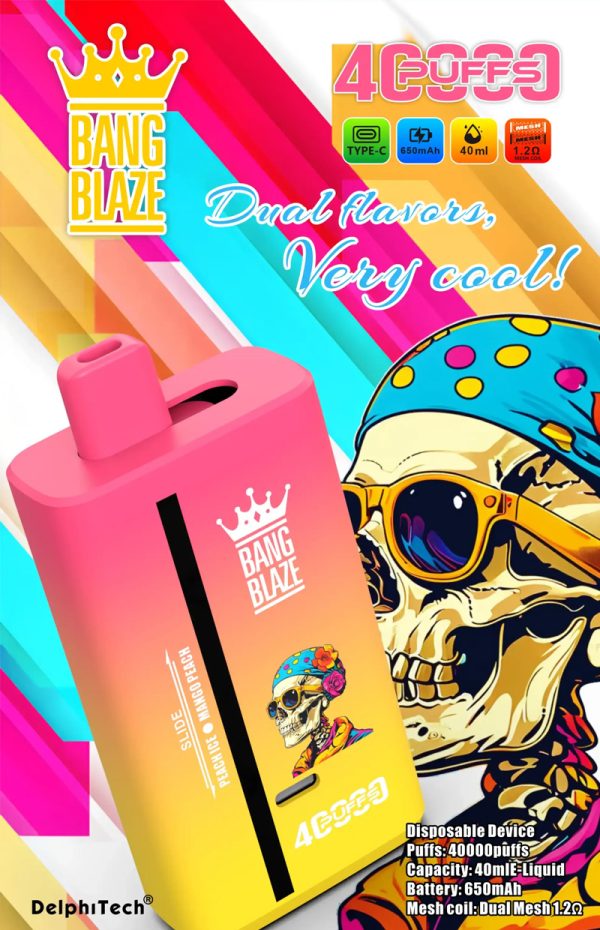 Bang Blaze 40000 Puffs 12 Flavors Disposable Vape - 40ml E-Liquid, 650mAh Battery, Type-C Charging - Image 2