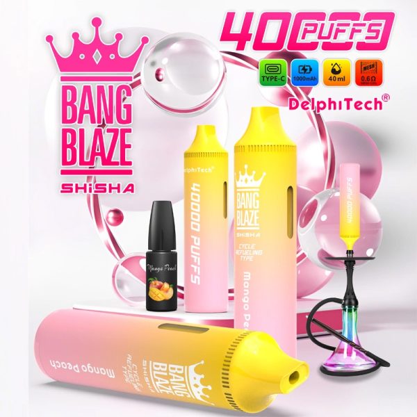 Bang Blaze 40000 Puffs Refillable Oil Disposable Vape - 40ml E-liquid, 1000mAh Battery, 0%/2%/3%/5% Nicotine Levels - Image 2