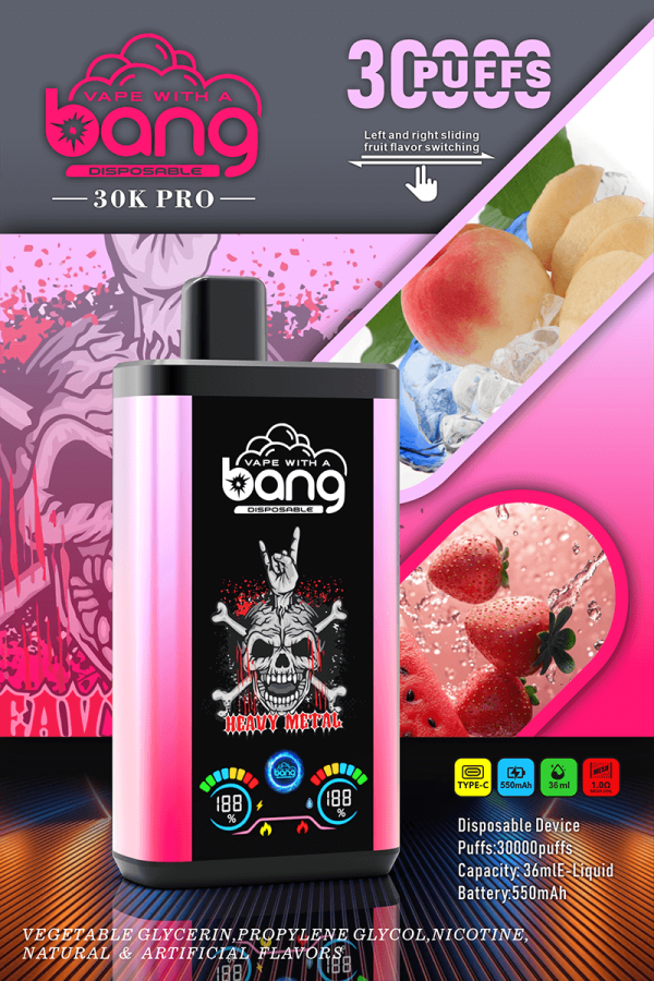 Bang Double Flavor 30000 Pro Disposable Vape - 30,000 Puffs, Dual Flavor System, 36ml E-Liquid