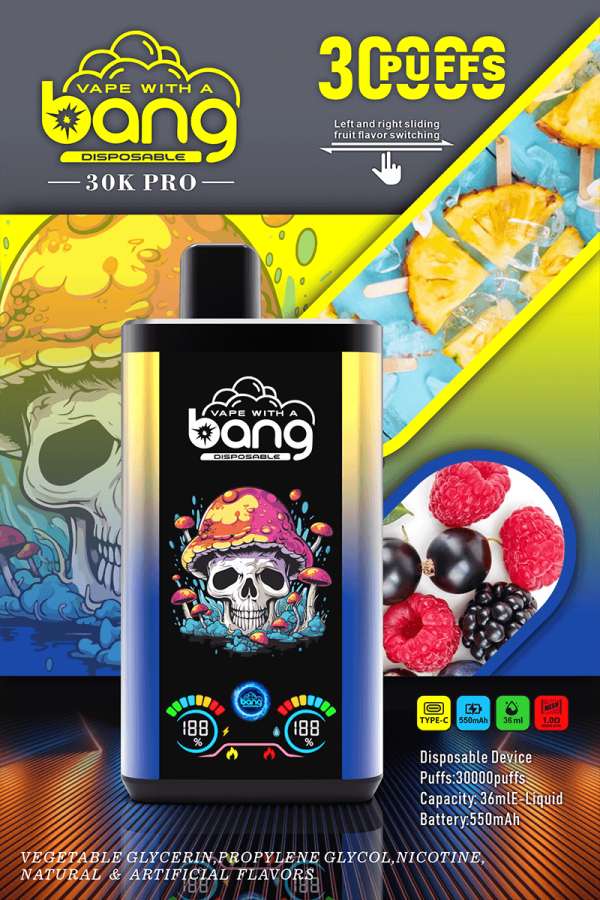 Bang Double Flavor 30000 Pro Disposable Vape - 30,000 Puffs, Dual Flavor System, 36ml E-Liquid - Image 5