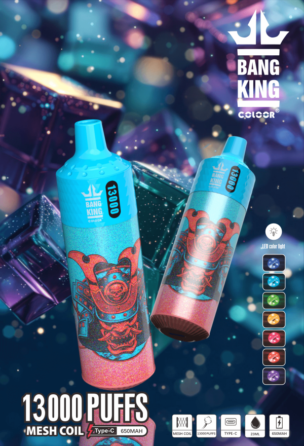 Bang King 13000 Vape Pen - 13000 Puffs, 16 Flavors, 650mAh Battery, Mesh Coil Technology