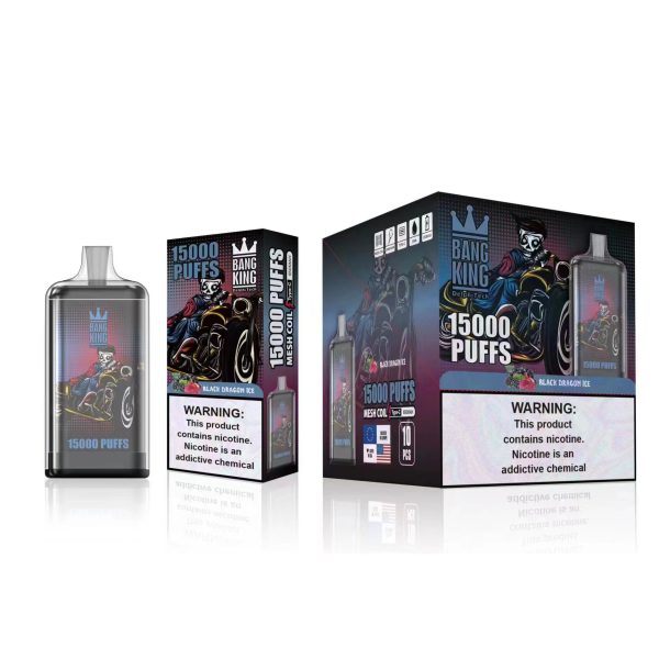 Bang King 15000 Puffs Rechargeable Disposable Vape Pen - 25ml E-Liquid, 650mAh Battery, 12 Flavors - Image 5