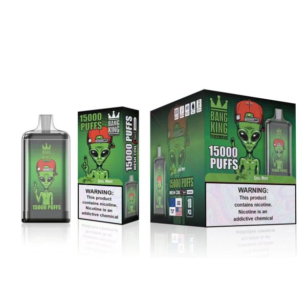 Bang King 15000 Puffs Rechargeable Disposable Vape Pen - 25ml E-Liquid, 650mAh Battery, 12 Flavors - Image 4