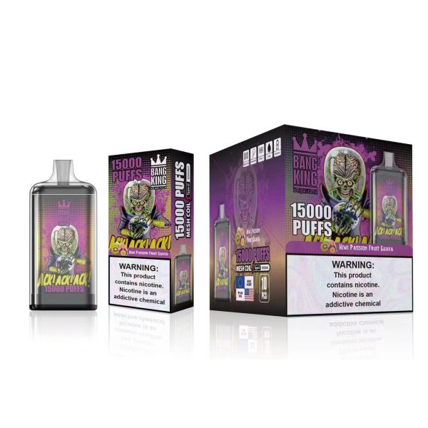 Bang King 15000 Puffs Rechargeable Disposable Vape Pen - 25ml E-Liquid, 650mAh Battery, 12 Flavors - Image 3