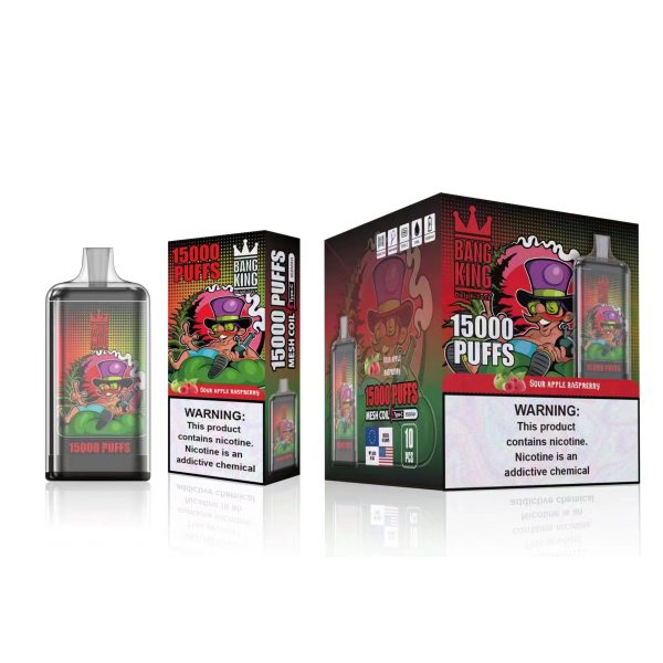 Bang King 15000 Puffs Rechargeable Disposable Vape Pen - 25ml E-Liquid, 650mAh Battery, 12 Flavors