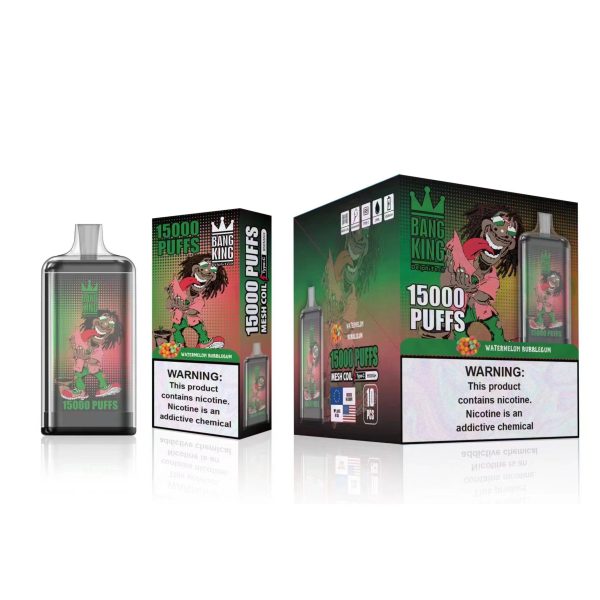 Bang King 15000 Puffs Rechargeable Disposable Vape Pen - 25ml E-Liquid, 650mAh Battery, 12 Flavors - Image 6