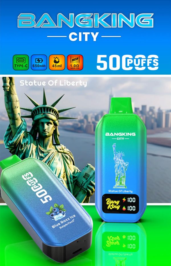 Bang King 50000 City Disposable Vape - Up to 50,000 Puffs, 12 Flavors, Adjustable Airflow - Image 4