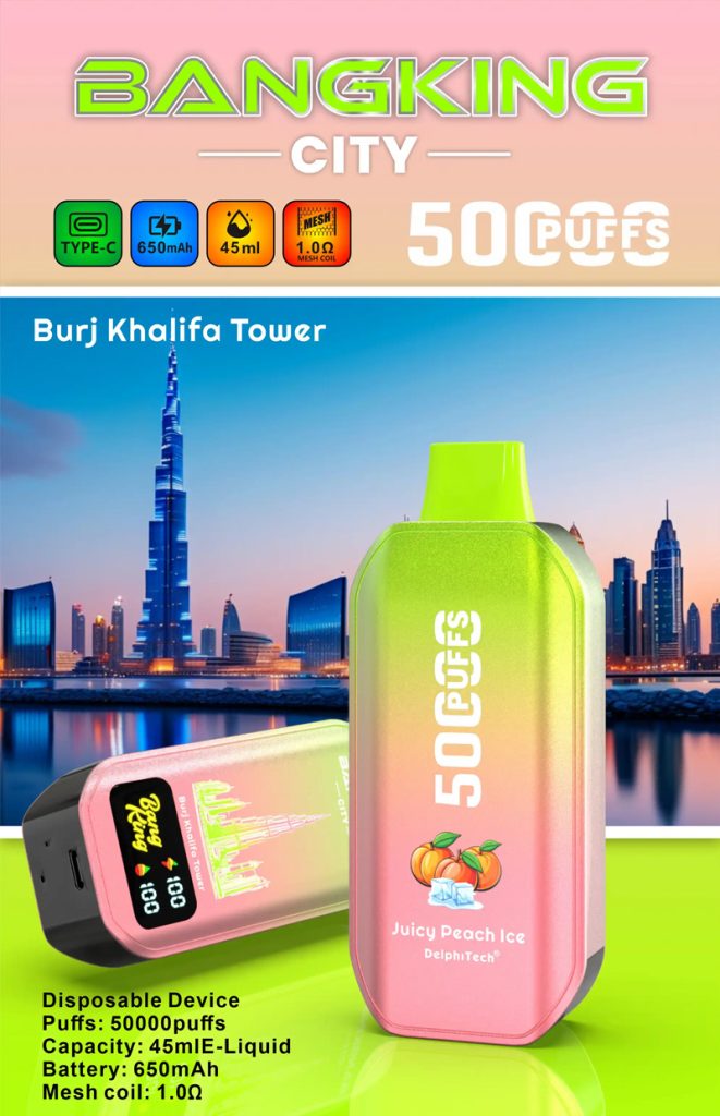 Bang King 50000 City Disposable Vape - Up to 50,000 Puffs, 12 Flavors, Adjustable Airflow