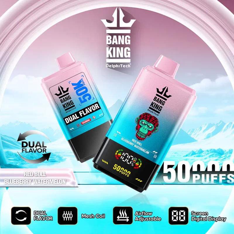 Bang King 50000 Disposable Vape - 50,000 Puffs, 12 Flavors, Adjustable Airflow - Best Wholesale Vape for Retailers