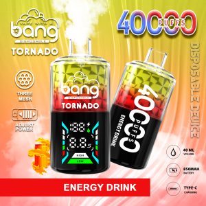 Bang Tornado 40000 Disposable E-Cigarette - 40000 Puffs, 40ml E-Liquid, Multiple Flavors & Nicotine Options