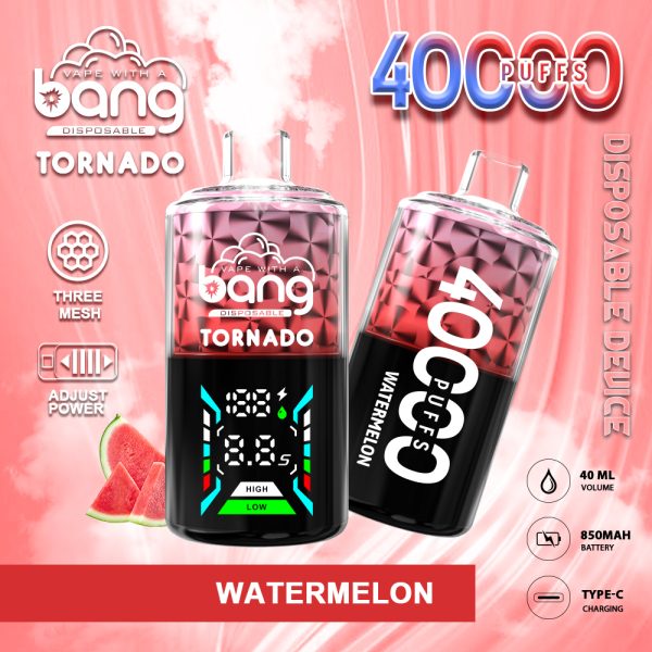 Bang Tornado 40000 Disposable E-Cigarette - 40000 Puffs, 40ml E-Liquid, Multiple Flavors & Nicotine Options - Image 3