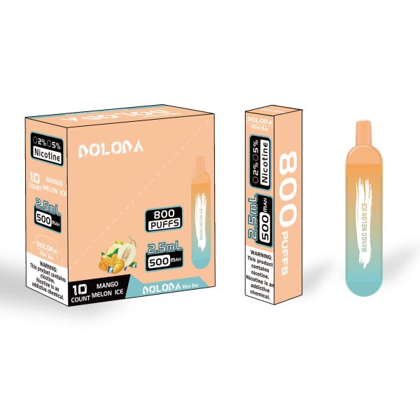 Doloda Mini Bar 800 Puffs Rechargeable Disposable E-Cigarettes Vape with 10 Flavors - 2%/5% Nicotine - Image 5