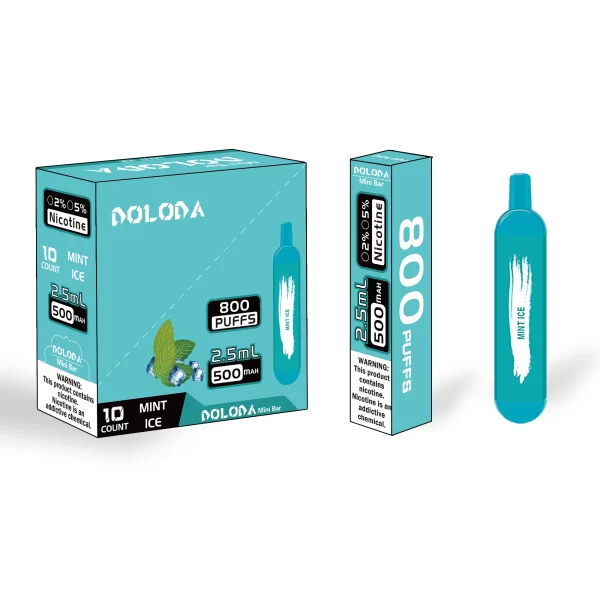 Doloda Mini Bar 800 Puffs Rechargeable Disposable E-Cigarettes Vape with 10 Flavors - 2%/5% Nicotine - Image 2