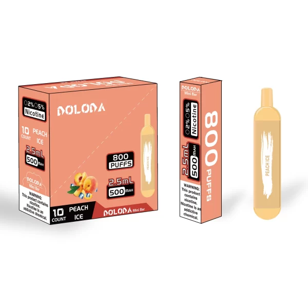 Doloda Mini Bar 800 Puffs Rechargeable Disposable E-Cigarettes Vape with 10 Flavors - 2%/5% Nicotine - Image 4