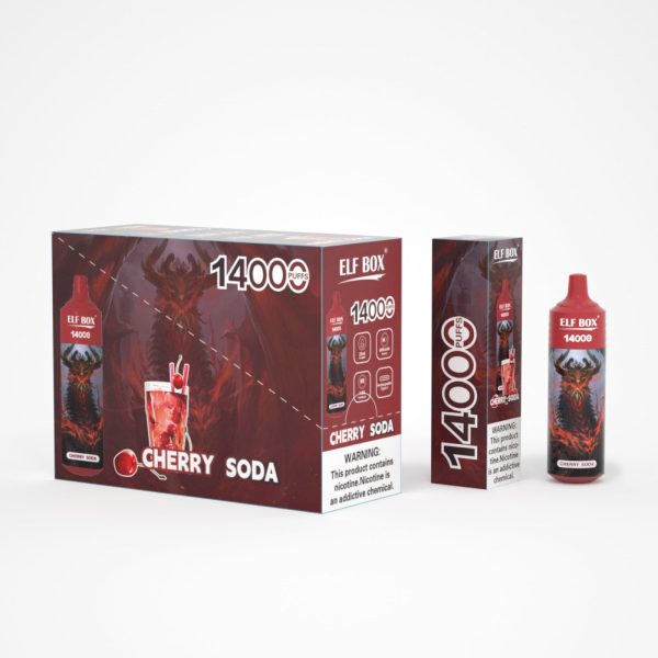 ELFBOX 14000 Puffs Rechargeable Disposable Vape with 25ml E-liquid, Mesh Coil, and 18250-600mAh Battery - 0%/2%/3%/5% Nicotine Options - Image 2