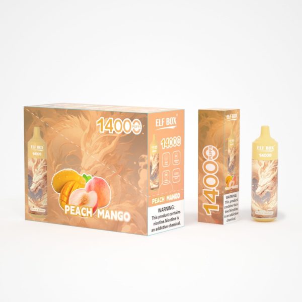 ELFBOX 14000 Puffs Rechargeable Disposable Vape with 25ml E-liquid, Mesh Coil, and 18250-600mAh Battery - 0%/2%/3%/5% Nicotine Options - Image 6