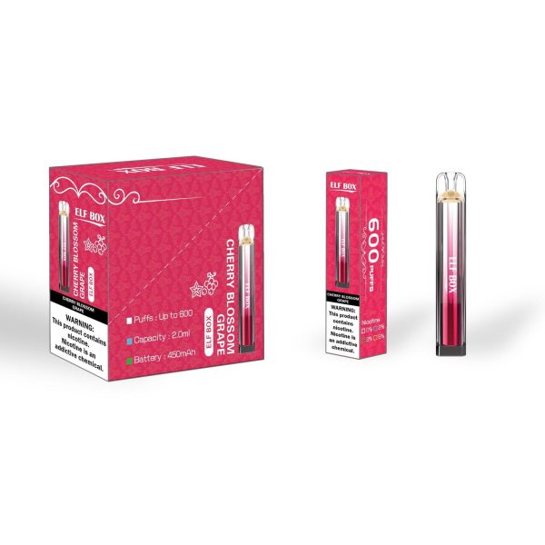 Elfbox Crystal Bar 600 Disposable Vape Pen - 600 Puffs, 500mAh Battery, 2ml E-liquid - Image 2
