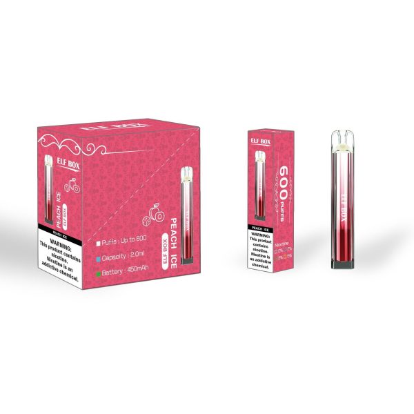 Elfbox Crystal Bar 600 Disposable Vape Pen - 600 Puffs, 500mAh Battery, 2ml E-liquid - Image 5