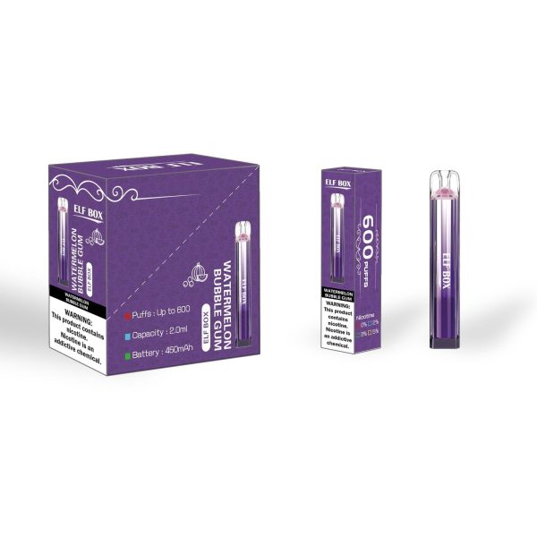 Elfbox Crystal Bar 600 Disposable Vape Pen - 600 Puffs, 500mAh Battery, 2ml E-liquid - Image 4