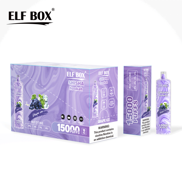 ELFBOX LS15000 Disposable Vape - 15000 Puffs, Mesh Coil, Rechargeable with Type-C, Crystal Design - Image 3