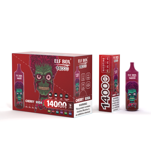 ELFBOX RGB 14000 Puff Rechargeable Disposable Vape - 0%/2%/3%/5% Nicotine Strengths - 10 Flavors - Image 6