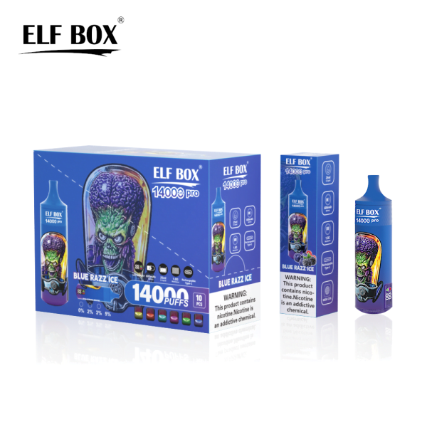 ELFBOX RGB14000 Pro Rechargeable Disposable Vape - 14000 Puffs, Mesh Coil, 25ml E-Liquid, 0%/2%/3%/5% Nicotine - Image 4