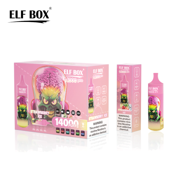 ELFBOX RGB14000 Pro Rechargeable Disposable Vape - 14000 Puffs, Mesh Coil, 25ml E-Liquid, 0%/2%/3%/5% Nicotine - Image 2