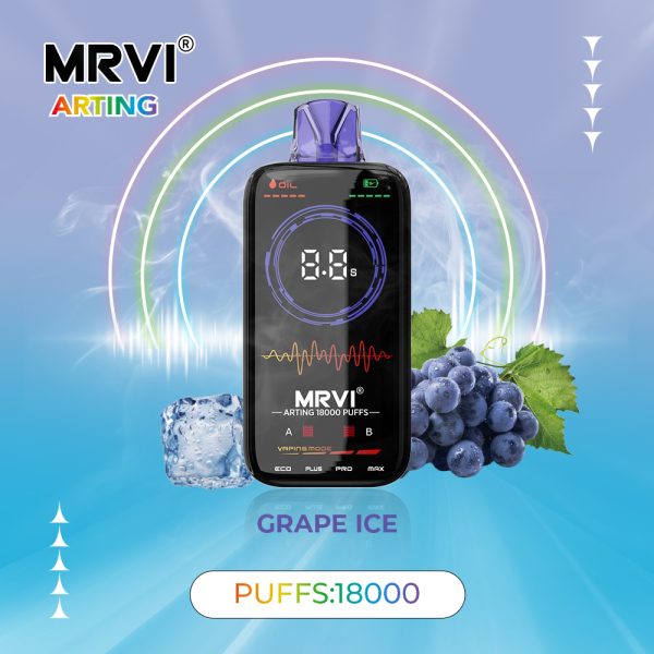 Mrvi Arting 18000 Puffs, Dual Mesh Coil, 4 Heating Modes, 26ml E-Liquid, 600mAh Battery, Child Lock - Premium Vaping Experience - Image 2