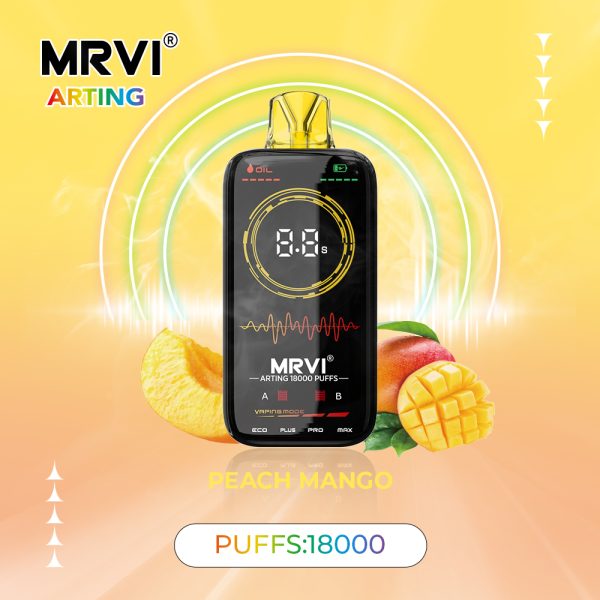 Mrvi Arting 18000 Puffs, Dual Mesh Coil, 4 Heating Modes, 26ml E-Liquid, 600mAh Battery, Child Lock - Premium Vaping Experience - Image 6