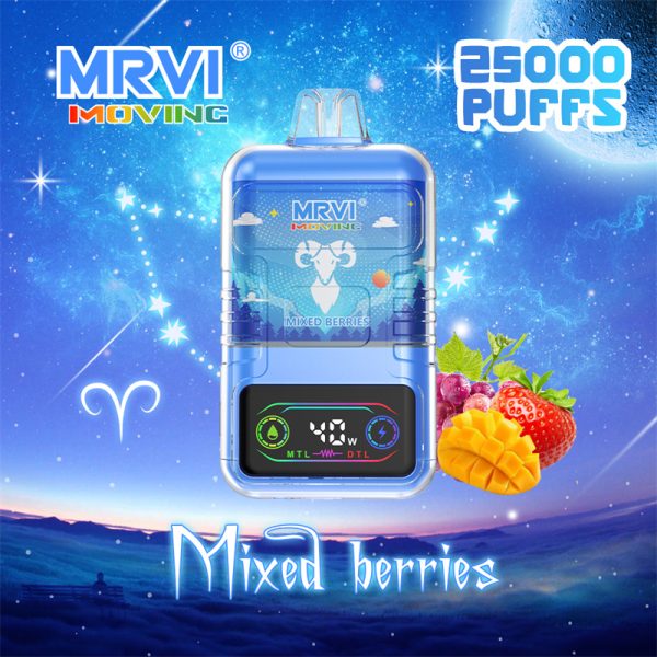 Mrvi Moving 25000 Puffs – 30ml E-Liquid Capacity, 1000mAh Battery, Dual Coil MTL & DTL Modes, Child Lock, Type-C Charging, 25000 Puffs - Image 3