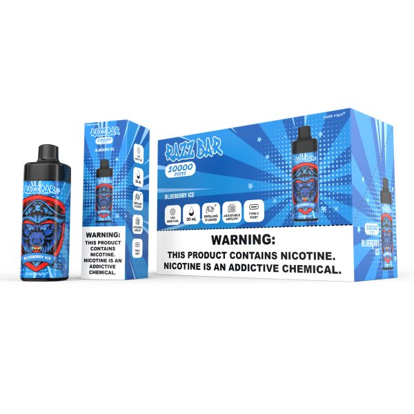 Razz Bar 10000 Disposable E-Cigarette - 16 Flavors, 10000 Puffs, 20ml Capacity, Rechargeable - Image 6