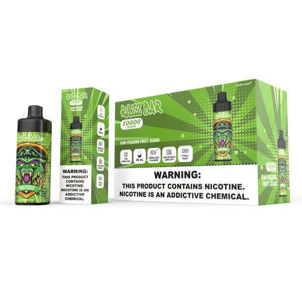 Razz Bar 10000 Disposable E-Cigarette - 16 Flavors, 10000 Puffs, 20ml Capacity, Rechargeable - Image 3