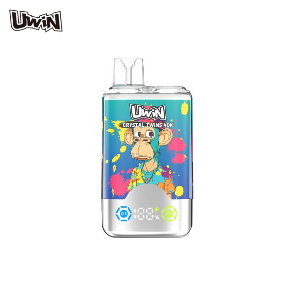 Uwin Crystal Twins 40000 - 40000 Puffs, 32ml, Dual Flavors, Mesh Coil, Rechargeable - Image 3