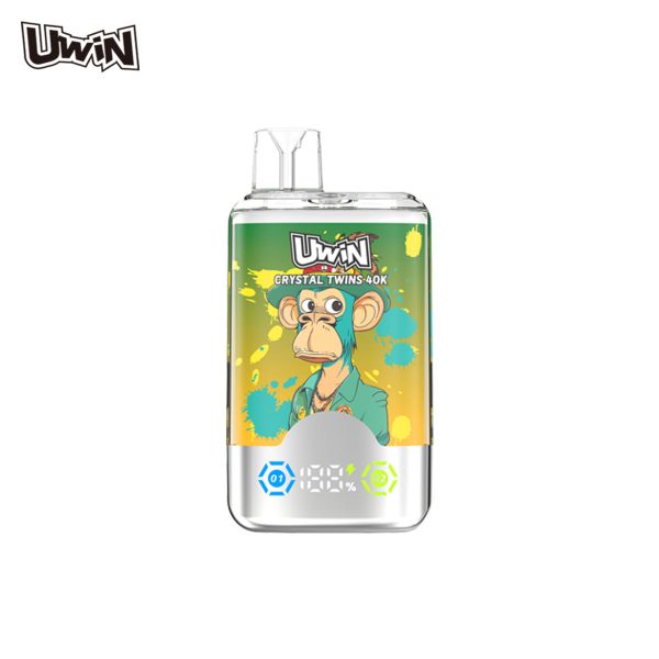 Uwin Crystal Twins 40000 - 40000 Puffs, 32ml, Dual Flavors, Mesh Coil, Rechargeable - Image 4