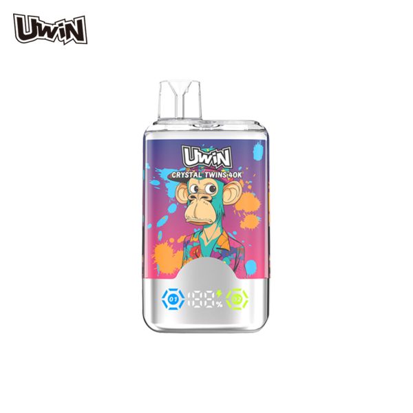Uwin Crystal Twins 40000 - 40000 Puffs, 32ml, Dual Flavors, Mesh Coil, Rechargeable - Image 2