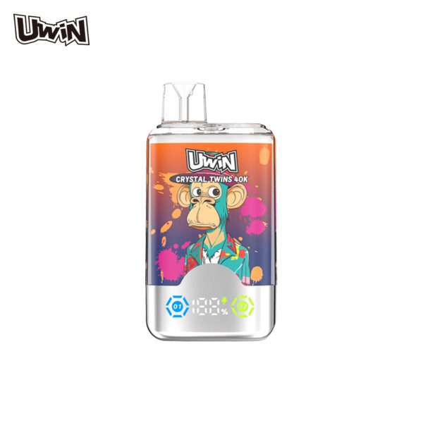 Uwin Crystal Twins 40000 - 40000 Puffs, 32ml, Dual Flavors, Mesh Coil, Rechargeable - Image 5