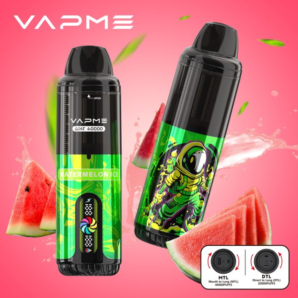Vapme Goat 40000 - 40000+ Puffs, 850mAh Battery, 10 Flavors, DTL/MTL Modes, Type-C Charging - Image 4