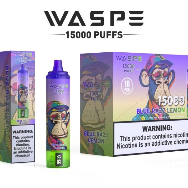 Waspe 15000 Disposable Vape - 15000 Puffs, 0%/2%/3%/5% Nicotine, 22ml E-liquid, 850mAh Battery - Image 3